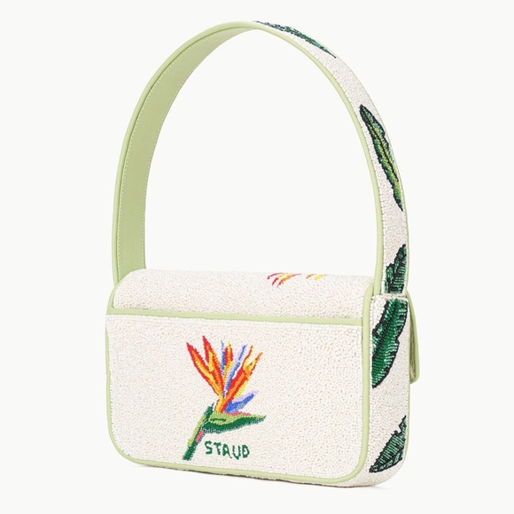 STAUD Tommy Beaded Bag Birds Of Paradise - Picture 5 of 15